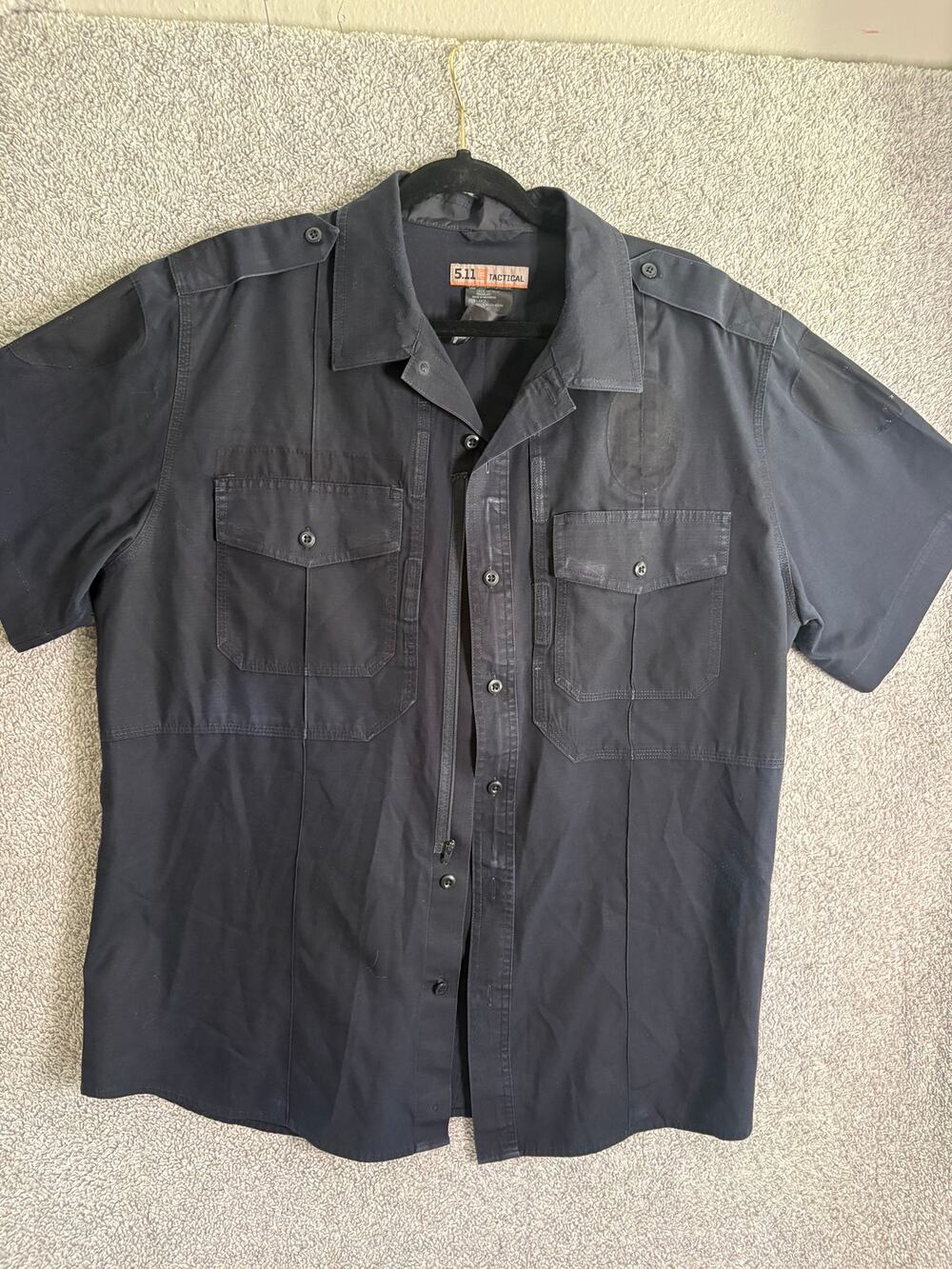 5.11 Tactical 71168 PDU Class B Shirt L Navy Short Sleeve